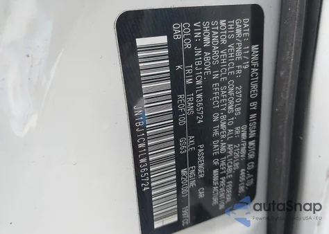 2020 Nissan Rogue Sport Sl Awd Xtronic Cvt from USA, damaged, VIN JN1BJ1CW1LW365724